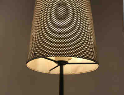 lampadaire, tripode, abat, jourmetal